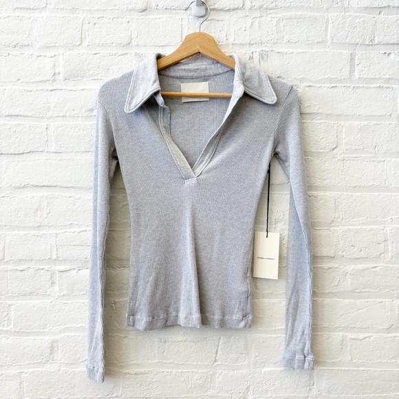 Citizens of HumanityAlba Polo Sparrow Heather Gray XS NWT